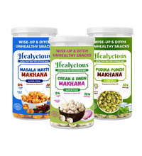 Cream & Onion, Masala Masti, Pudina Punch Makhana | 80g x 3 - Healycious