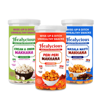 Peri Peri, Cream & Onion, Masala Masti Makhana | 80g x 3 - Healycious