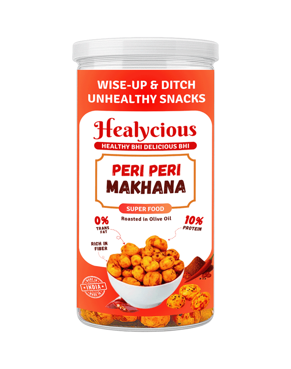 Peri Peri, Cream & Onion, Masala Masti & Pudina Punch Makhana | 80g x 4 - Healycious