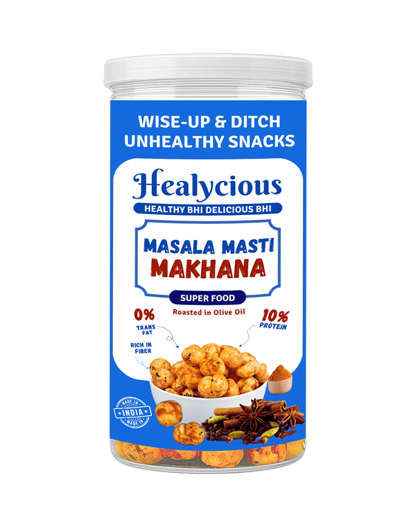 Peri Peri, Cream & Onion, Masala Masti & Pudina Punch Makhana | 80g x 4 - Healycious