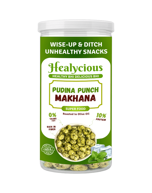 Peri Peri, Cream & Onion, Masala Masti & Pudina Punch Makhana | 80g x 4 - Healycious