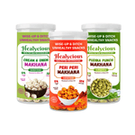 Peri Peri, Cream & Onion, Pudina Punch Makhana | 80g x 3 - Healycious