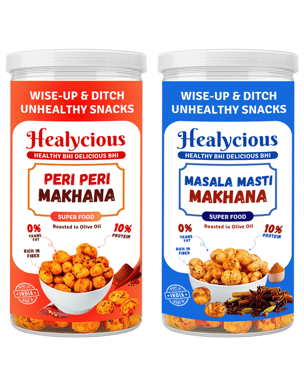 Peri Peri & Masala Masti Makhana | 80g x 2 - Healycious